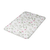 Roze Groene Waterverf Wildflower Badmat (Gekanteld)
