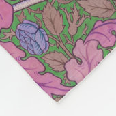 Roze & groene William Morris bloemmotief Acanthus Fleece Deken (Hoek)