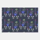 Roze Groene Witte Harten Baby shower Inpakpapier Vel (Voorkant 3)