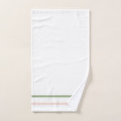 Roze Groene Witte Strepen Geometrische Strepen Bad Handdoek (Handdoek)