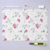 Roze, groene, witte Waterverf bloemen voor kerstmi Tissuepapier (Craft)