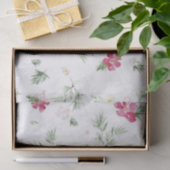Roze, groene, witte Waterverf bloemen voor kerstmi Tissuepapier (Geschenk)