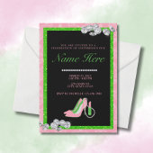 Roze & Groene Zusterlijke Uitnodiging