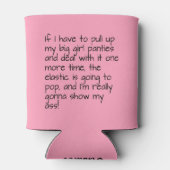 Roze Groot Meisje Panties Gezegde Naam Gepersonali Blikjeskoeler (Achterkant)