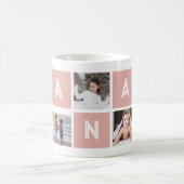 Roze grootmoeder 5 Foto Collage Nana Koffiemok (Center)
