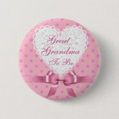 Roze grootmoeder als Baby shower Button (Voorkant)