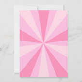 Roze groovy boots discobal baby shower kaart (Achterkant)