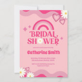 Roze Groovy Bridal Shower Kaart (Voorkant)