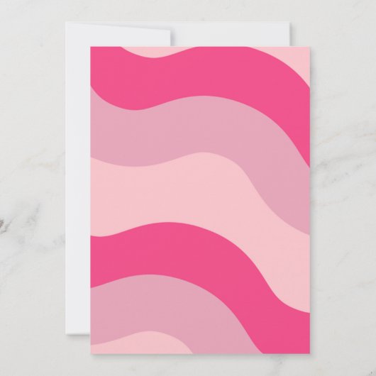 Roze Groovy Bridal Shower Kaart (Achterkant)