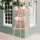 Roze Groovy Dancing Queen 1e Verjaardag Welkom Acryl Bord