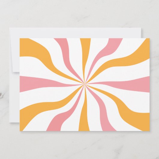 Roze Groovy Disco Dancing Queen Eerste Verjaardag Kaart (Achterkant)