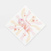 Roze Groovy Disco Dancing Queen Eerste Verjaardag Servet (Hoek)