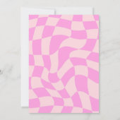 Roze Groovy Disco Verjaardag Kaart (Achterkant)