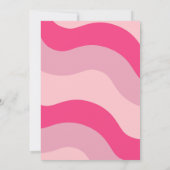 Roze Groovy Five is Vibe Birthday Uitnodiging (Achterkant)