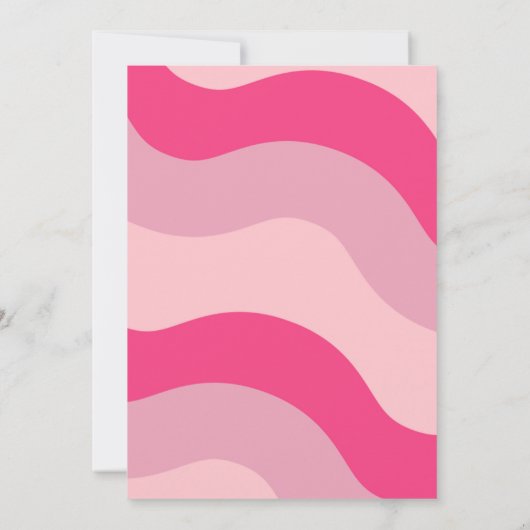 Roze Groovy Five is Vibe Birthday Uitnodiging (Achterkant)