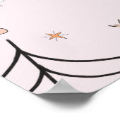 Roze Groovy Ghost Baby shower Welkomstteken Poster (Hoek)