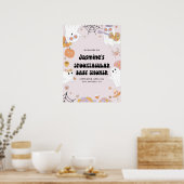 Roze Groovy Ghost Baby shower Welkomstteken Poster (Keuken)