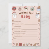 Roze Groovy Kerstboom Wensen voor Baby Game Kaart (Voorkant)