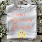 Roze Groovy Mama Retro Verjaardag T-shirt
