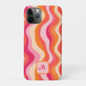 Roze Groovy retro esthetisch - Monogram Case-Mate iPhone Case (Achterkant)