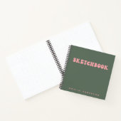 Roze Groovy Sketchbook - Gepersonaliseerde naam Notitieboek (Binnen)
