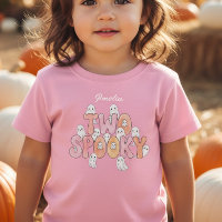 Roze Groovy Two Spooky Meisje 2e Verjaardag Geest