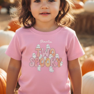 Roze Groovy Two Spooky Meisje 2e Verjaardag Geest