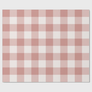 Roze Grote Buffalo Gingham Plaid Cadeaupapier