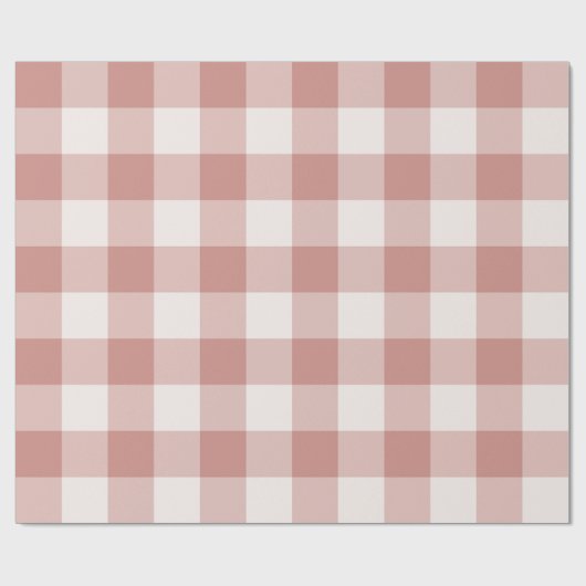 Roze Grote Buffalo Gingham Plaid Cadeaupapier (Vlak)