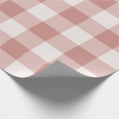 Roze Grote Buffalo Gingham Plaid Cadeaupapier (Hoek)