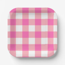 Roze Grote Gingham geruite cheques