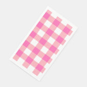 Roze Grote Gingham geruite cheques Servet (Hoek)