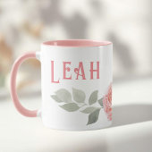 Roze grote letters naam mok Waterverf