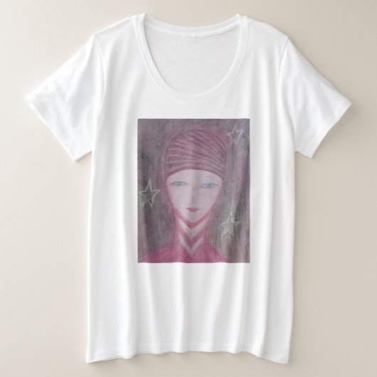 Roze Grote Maat T-shirt (Design voorkant)