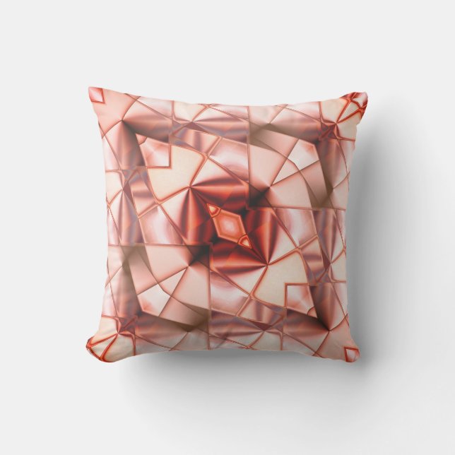 Roze grote 'parelbloemen', virtuele vreemde tekeni buitenkussen (Voorkant)