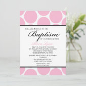 Roze grote polaire dot meisjes kaart (Staand voorkant)