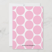 Roze grote polaire dot meisjes kaart (Achterkant)