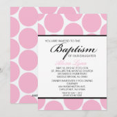 Roze grote polaire dot meisjes kaart (Voorkant / Achterkant)