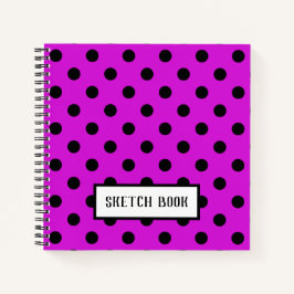 Roze Grote Polka Dots Sketch Notitieboek