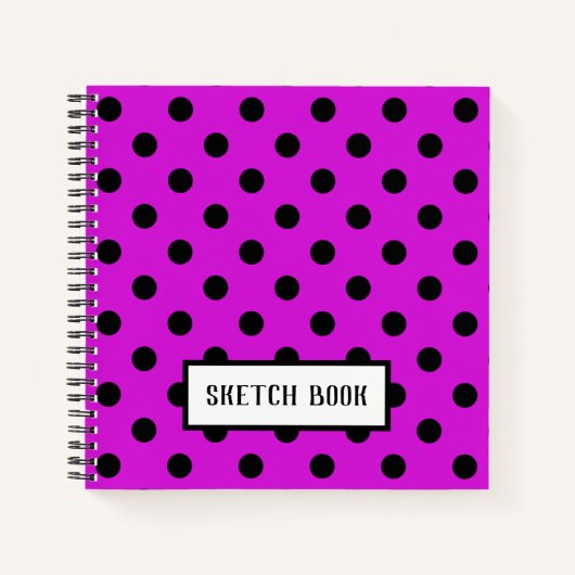 Roze Grote Polka Dots Sketch Notitieboek (Voorkant)