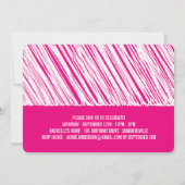 Roze Grote Schets Een Baby Meisje's 1e Verjaardags Kaart (Achterkant)