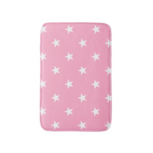 Roze grote sterren Bath Mat (Voorkant Verticaal)