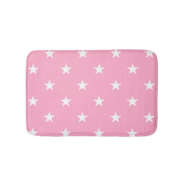 Roze grote sterren Bath Mat