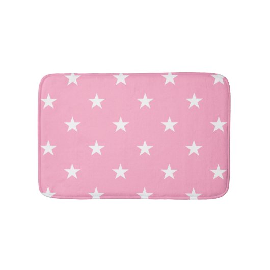 Roze grote sterren Bath Mat (Voorkant)