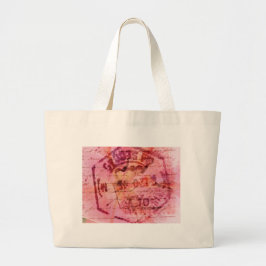 Roze Grote Tote Bag