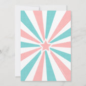 Roze | Grote verjaardag van de Turquoise Carnival Kaart (Achterkant)