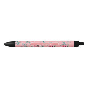 Roze Grote Waterverf — Aangepast Zwarte Inkt Pen