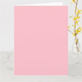 Roze grote wenskaart kaart (Gele Bloem)