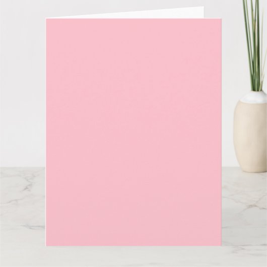 Roze grote wenskaart kaart (Voorkant)