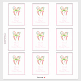 Roze Groth Vlinder Boekplaat Sticker